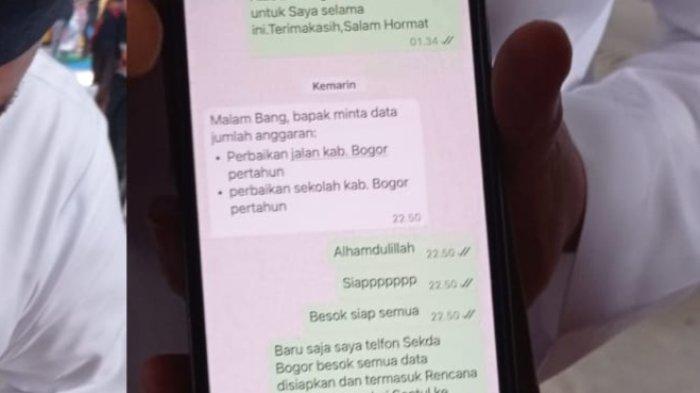 Isi pesan ajudan Prabowo Subianto di aplikasi pesan Whatsapp
