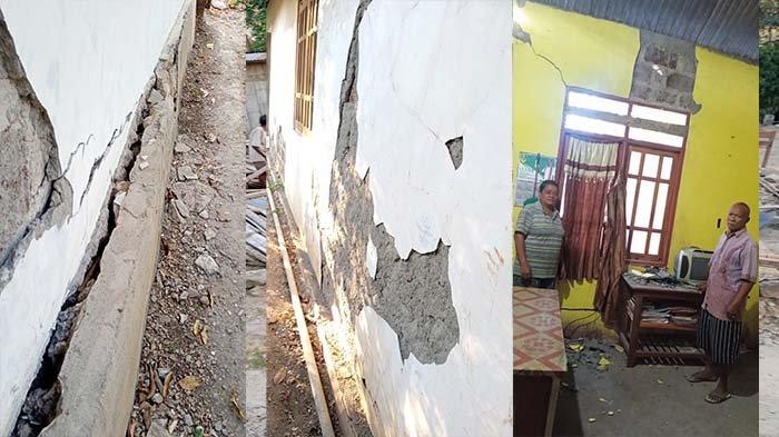 RUSAK - Kondisi rumah warga di Kabupaten Kupang yang rusak akibat gempa, Kamis 2 November 2023.