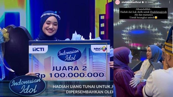 Nabila Aceh Runner Up 1 Indonesian Idol 2023, Shella Saukia Beri Hadiah Umroh Untuk Keluarganya