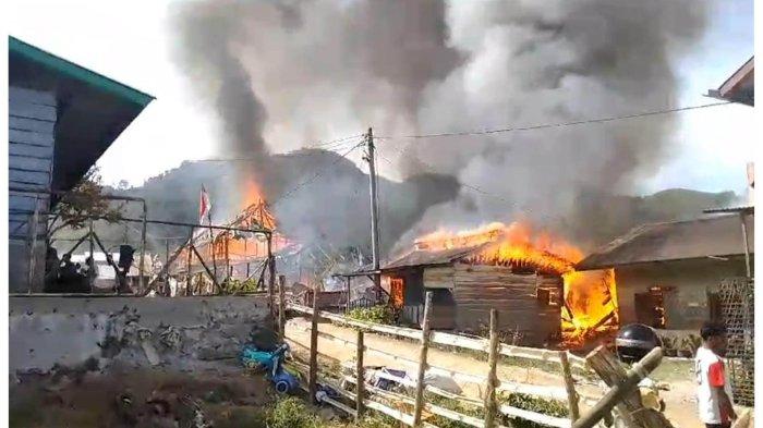 Kebakaran terjadi di Kampung Tebuk, Kecamatan Pegasing, Kabupaten Aceh Tengah, Kamis (1/8/2024).