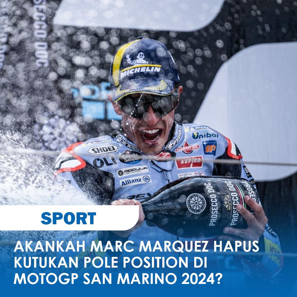 Perebutan Pole Position MotoGP San Marino 2024 menghadirkan cerita menarik terkait pembalap Gresini Racing, Marc Marquez.