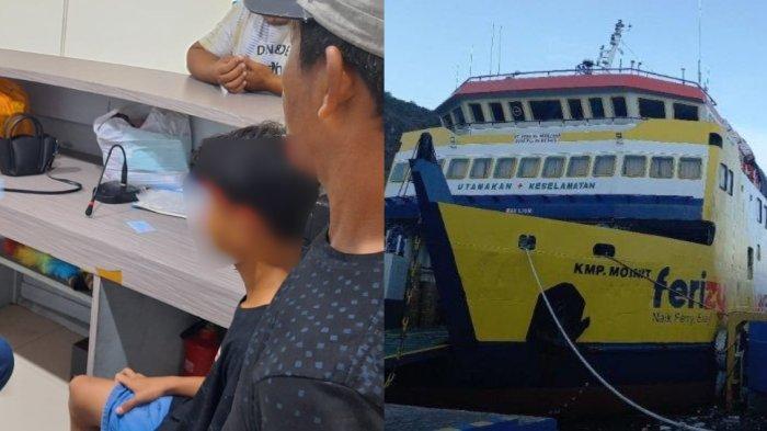 AD, seorang remaja asal Kabila nekat melompat ke laut saat KMP Moinit tengah menuju Pelabuhan Penyeberangan Gorontalo, Rabu (8/1/2025).