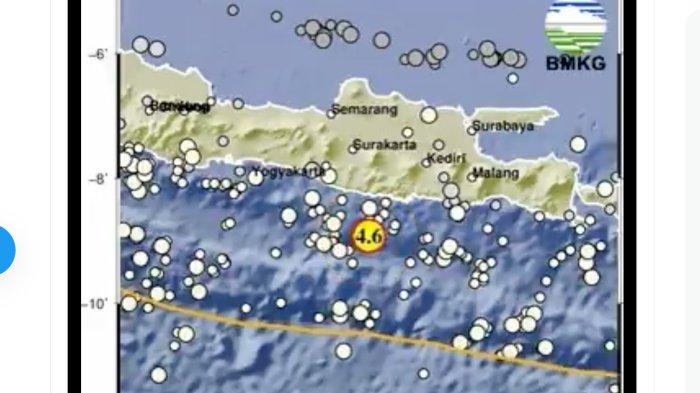 Gempa Bumi Magnitudo 4.6 Baru Terjadi di Pacitan Jatim Jumat 18 Agustus 2023