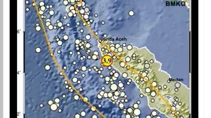 Gempa bumi baru terjadi siang ini di Aceh pada Senin 21 Agustus 2023
