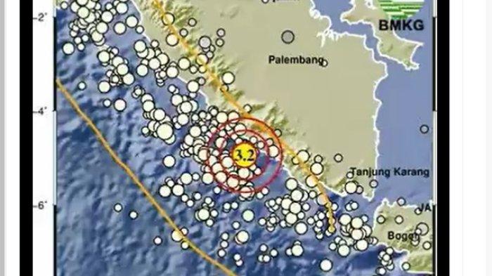 Gempa bumi terjadi di Bengkulu Jumat 18 Agustus 2023 siang ini