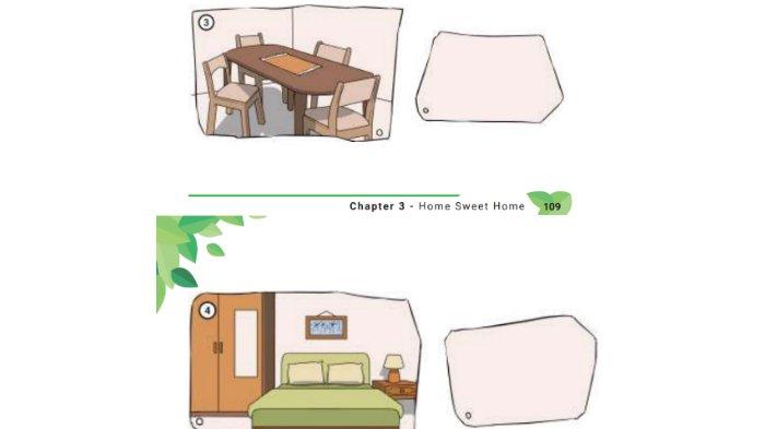 Kunci jawaban Bahasa Inggris SMP Kelas 7 Kurikulum Merdeka poin c Section 4 Speaking Unit 1 My House Halaman 109-110, Chapter 3 Home Sweet Home.