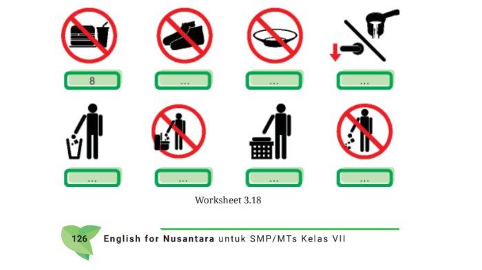 Soal Worksheet 3.18 untuk kunci jawaban Bahasa Inggris SMP Kelas 7 Buku English For Nusantara Kurikulum Merdeka Halaman 127 poin c Section 4 Your Turn: Reading Unit 2 My House Chores pada Chapter 3 Home Sweet Home.