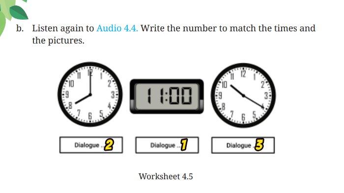 Kunci jawaban Bahasa Inggris SMP Kelas 7 Buku English For Nusantara Kurikulum Merdeka Halaman 159 poin d atau Worksheet 4.4 Section 2 Listening Unit 1 My Class Schedule pada Chapter 4 My School Activities.