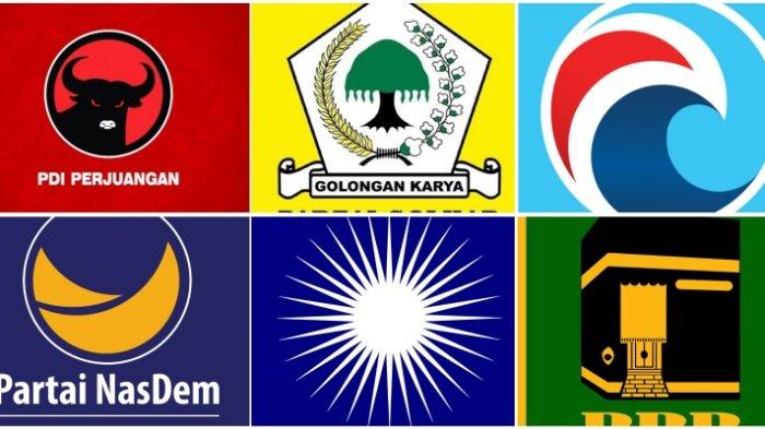 Logo 6 parpol peserta pemilu 2024