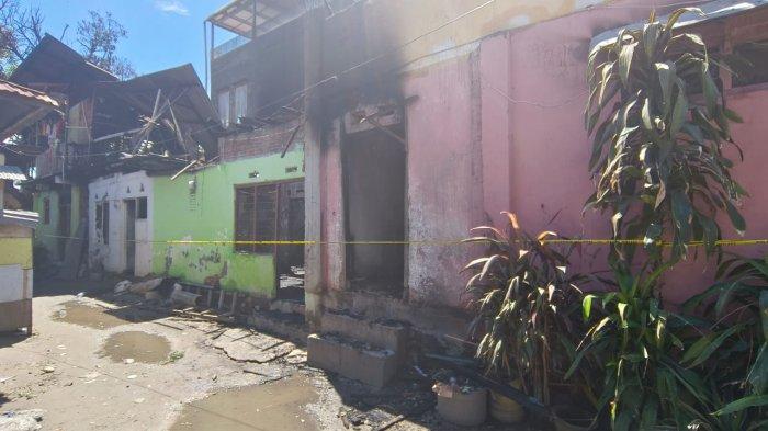 Lokasi kamar korban kebakaran rumah di Jalan Pangeran Hidayat, Kelurahan Heledulaa Utara, Kota Gorontalo, Kamis (15/2/2024) dini hari.