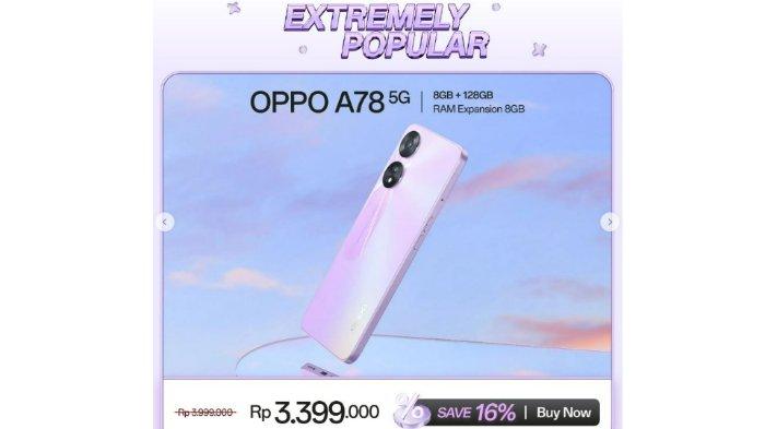 Oppo A78 5G diskon.