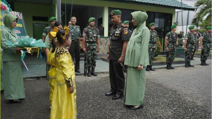 Penyambutan Letkol Arm Asep Ridwan di Markas Kodim 1304/Gorontalo pada Rabu (4/7/2024).