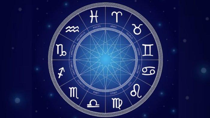 Ilustrasi logo ramalan zodiak.