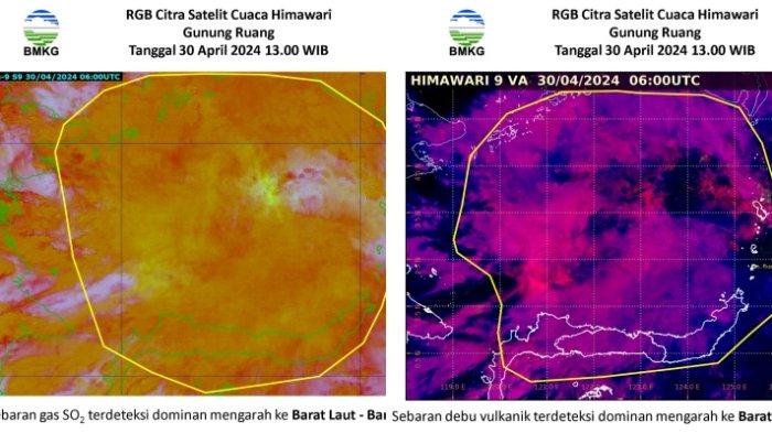 Sebaran abu vulkanik melalui mitra satelit BMKG