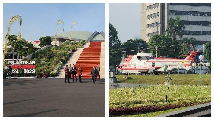Situasi terkini di Kompleks Parlemen, Senayan, Jakarta, jelang pelantikan presiden dan wakil presiden terpilih, Prabowo Subianto dan Gibran Rakabuming Raka, Minggu (20/10/2024).
