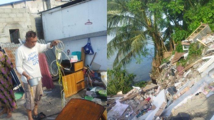 Ucun Daud, ayah Abdurahman Daud korban longsor di Kelurahan Botu, Gorontalo, minta pemerintah daerah bisa membangun bronjong di bantaran Sungai Bone