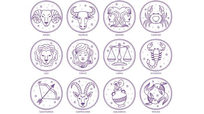 Ilustrasi simbol ramalan zodiak.