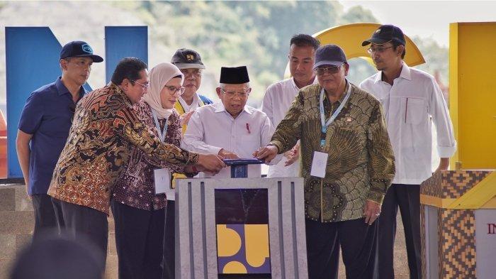 Wapres RI Ma'ruf Amin Resmikan Bendungan Cipanas, Bupati Nina Agustina : Enam Ribu Hektar Sawah Indramayu Dapat Terairi