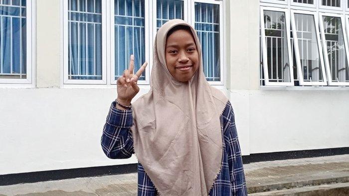 Sosok Amelia Rahma asal Wonosobo yang viral joged TikTok saat ditemui tribunjateng.com, Kamis (18/1/2024).