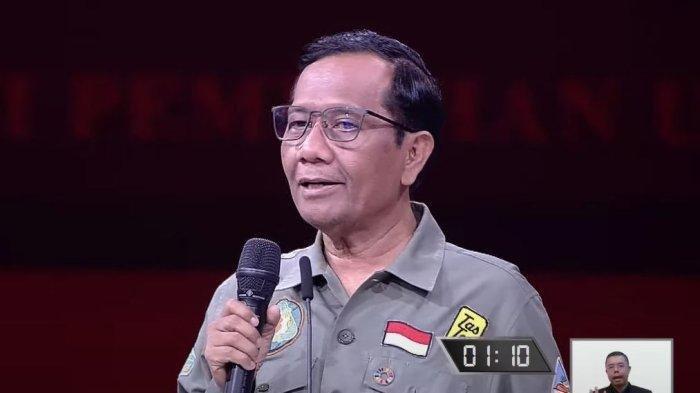 Cawapres 2024 Mahfud MD di segmen 3 debat ke-2 Cawapres 2024, Minggu (21/1/2024)