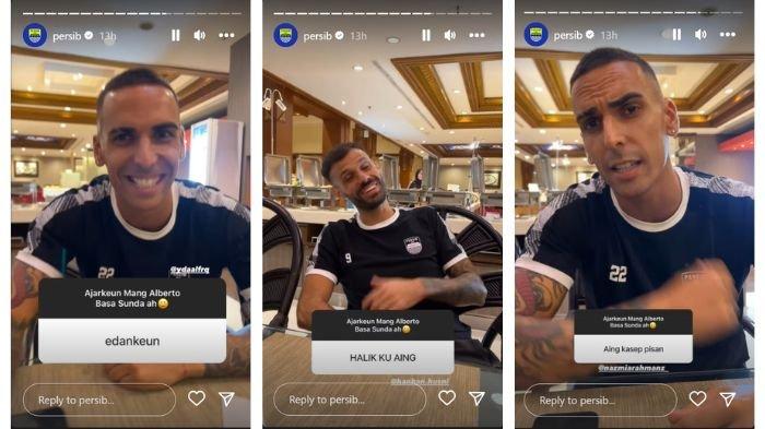 Duo Spanyol baru di Persib Bandung, Alberto Rodriguez Martin dan Tyronne del Pino belajar Bahasa Sunda saat sedang pemusatan latihan di Yogyakarta.