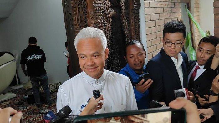 Capres nomor urut 3 Ganjar Pranowo saat ditemui di kediamannya, Kota Semarang, Rabu (14/2/2024).