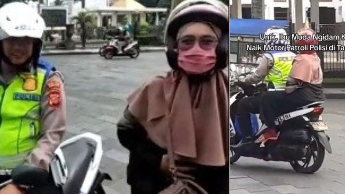 Viral kisah ibu hamil di Tasikmalaya, ngidam dibonceng sepeda motor oleh polisi.