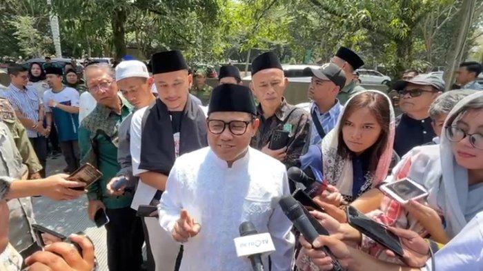 Ketua PKB Muhaimin Iskandar saat berada di Soreang, Kabupaten Bandung, Jumat (15/9/2023).