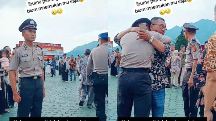 Kisah Pilu Pemuda Baru Dilantik Jadi Anggota Polisi Orangtua Tak Hadir, Tangisannya Pecah Dipeluk Orangtua Temannya