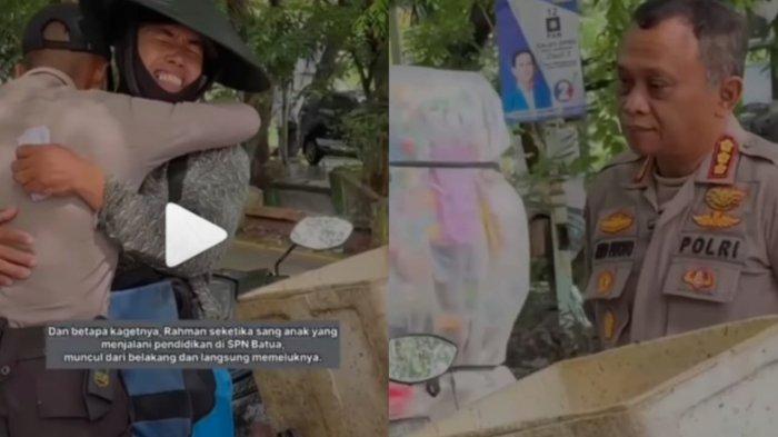 Viral, Kisah Siswa Kepolisian Nangis Haru Dipertemukan dengan Ayahnya Penjual Ikan Keliling Disaksikan Kepala SPN