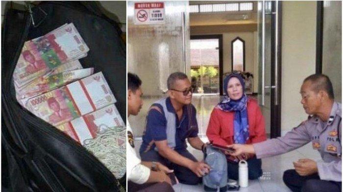 Kisah polisi Aiptu Supriyanto viral setelah mengembalikan tas pemudik berisi uang tunai Rp 100 juta di Rest Area Tol Lampung