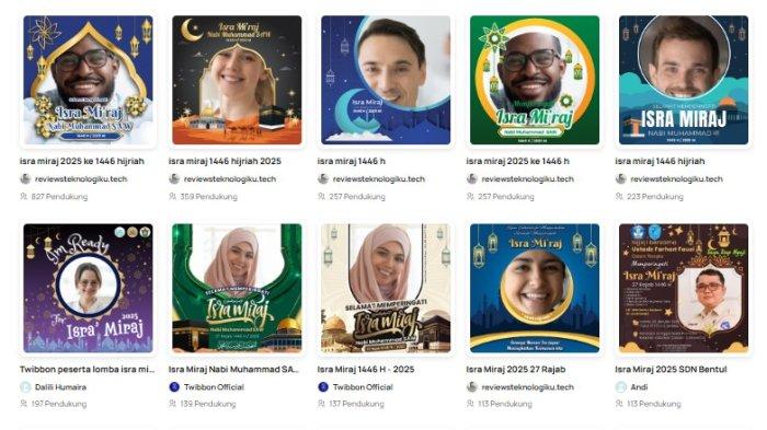 Kumpulan Twibbon Isra Miraj 2025 dengan desain menarik yang bisa diunduh secara gratis