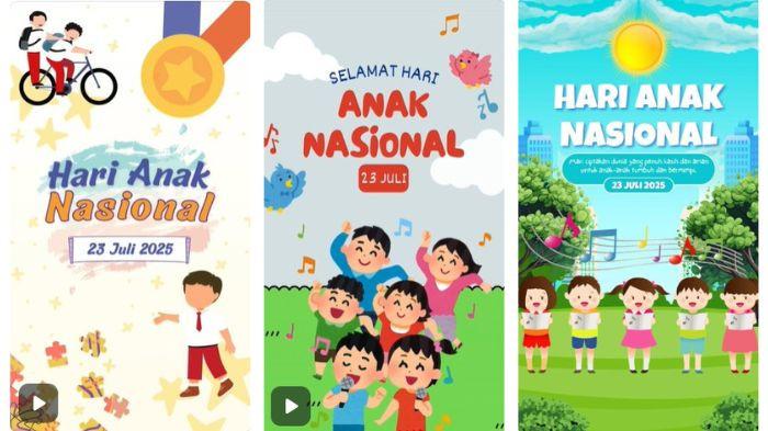 POSTER HARI ANAK - Kumpulan poster Hari Anak Nasional 2025 dengan desain menarik. Hari Anak Nasional diperingati setiap tanggal 23 Juli.