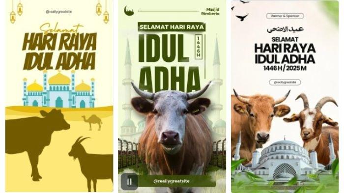 POSTER IDUL ADHA - Kumpulan poster Idul Adha 2025 gratis dan menarik yang bisa dibagikan sebagai ucapan di media sosial. Hari Raya Idul Adha 1446 H bertepatan dengan Jumat (6/6/2025).