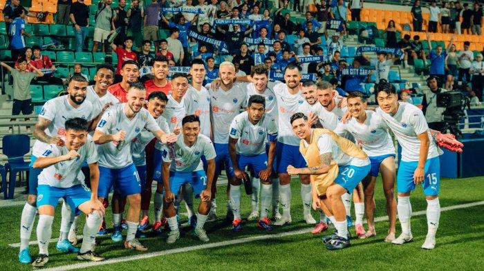 Lion City Sailors FC setelah memenangkan matchday pertama Grup F AFC Champions League Two (ACL 2) dari Zhejiang FC dengan skor 2-0 di Stadion Jalan Besar, Kamis (19/9/2024).