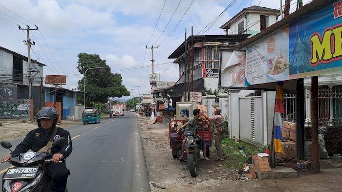 Lokasi ledakan gas oksigen di truk yang menyebabkan dua orang meninggal di Sukabumi, Senin (27/11/2023).