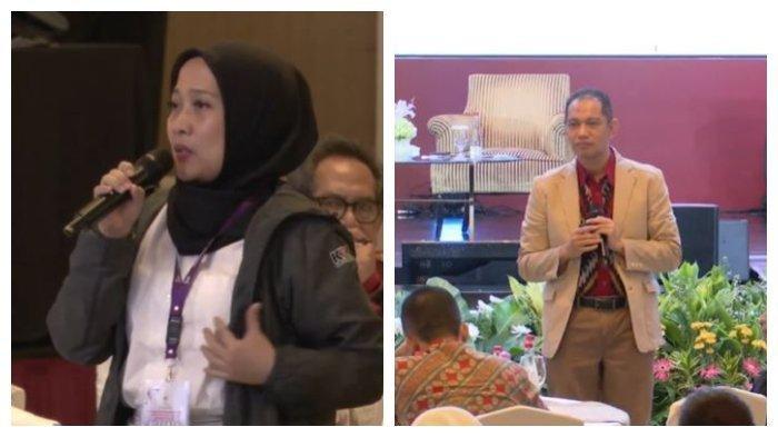 Momen saat anggota DPR RI terpilih 2024-2029 dari PDIP, Tia Rahmania saat menyemprot Wakil Ketua KPK, Nurul Ghufron dalam acara bertajuk Pemantapan Nilai-Nilai Kebangsaan bagi Calon Anggota DPR RI terpilih Tahun 2024-2029 yang digelar di salah satu hotel di Jakarta pada Minggu (22/9/2024).