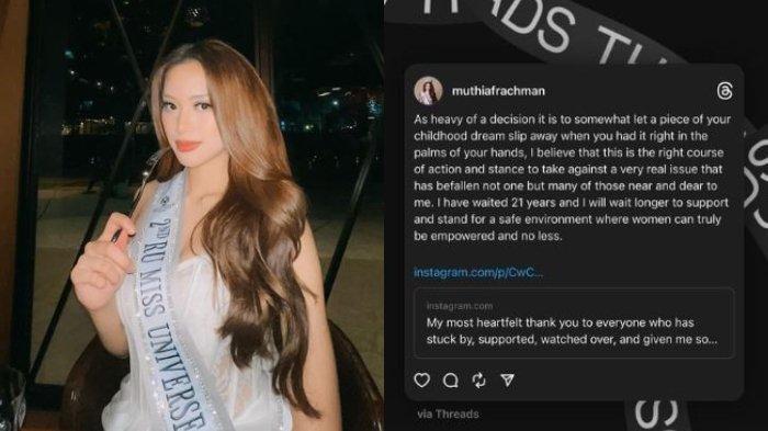 Runner up Miss Universe Indonesia memilih mundur, Muthia Fatika Rachman sebut sebagai keputusan paling tepat.