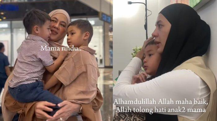 OBROLAN DUA ANAK BAIM WONG - Tangkapan layar foto kedua anak Baim Wong dalam video yang dibagikan Paula Verhoeven. - Obrolan Kiano dan Kenzo susun rencana melindungi Paula sang ibu bocor ke publik