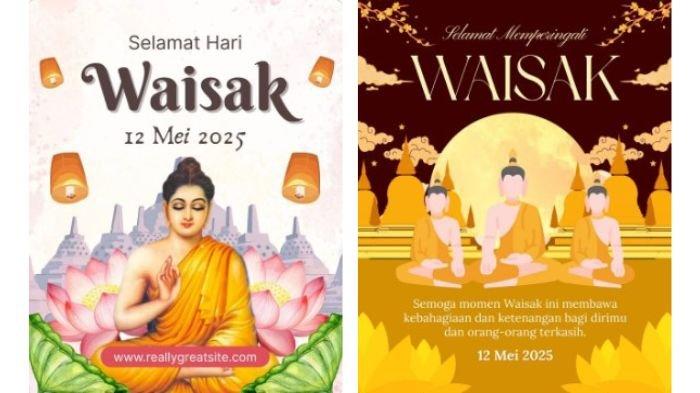 POSTER HARI RAYA WAISAK - Kumpulan poster Hari Raya Waisak 2025 yang bisa diunduh (download) secara gratis untuk ucapan di media sosial. Hari Raya Waisak 2569 BE bertepatan dengan Senin (12/5/2025).