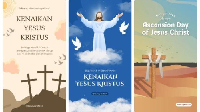 POSTER KENAIKAN YESUS KRISTUS - Kumpulan link poster Hari Kenaikan Yesus Kristus 2025 yang gratis untuk diunduh (download). Hari Kenaikan Yesus Kristus jatuh pada Kamis (29/5/2025).