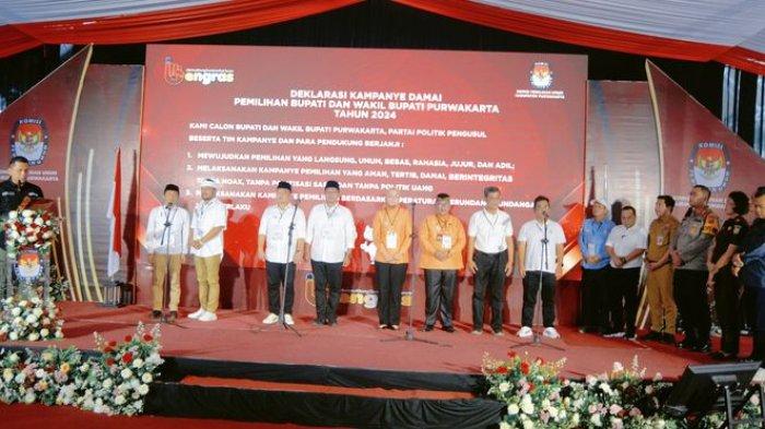 Pelaksanaan Deklarasi Kampanye Damai tersebut berlangsung di Taman Surawisesa, Kawasan Situ Buleud, Kabupaten Purwakarta.