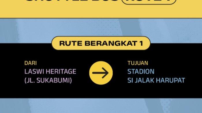 Shuttle bus gratis dari sejumlah titik di Kota Bandung menuju Stadion Si Jalak Harupat