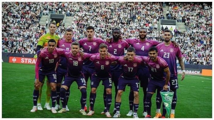 Potret Timnas Jerman dalam laga ujicoba melawan Yunani jelang Euro 2024.