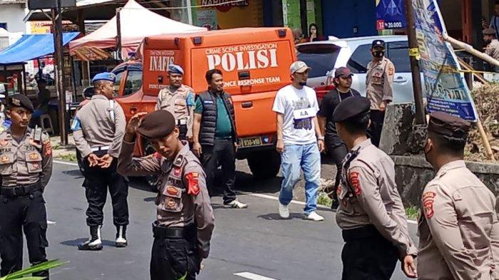 Suasana Pra Rekonstruksi Kasus Pembunuhan Ibu dan Anak di Jalancagak Subang yang digelar Ditreskrimum Polda Jabar, Kamis (2/11/2023).