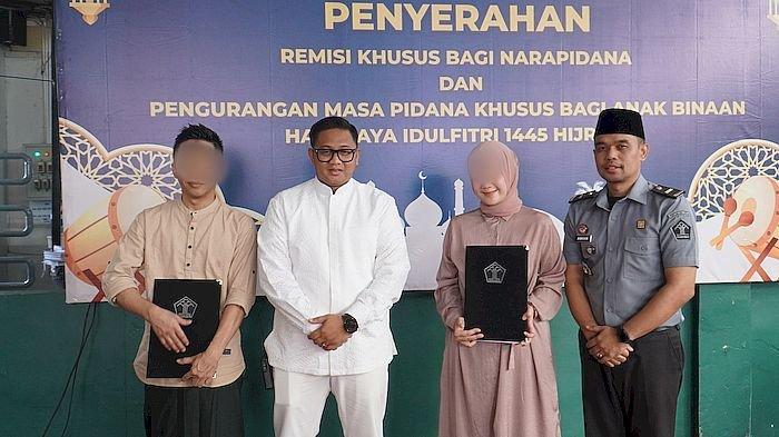 Rutan Klas IIB Garut memberikan remisi kepada 81 warga binaan di Hari Raya Idul Fitri 1445 Hijriah, Rabu (10/4/2024).