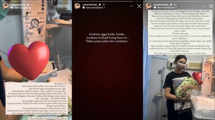 Selebriti Nana Mirdad menemukan seorang bayi baru lahir di semak-semak dekat rumahnya hingga menolongnya.