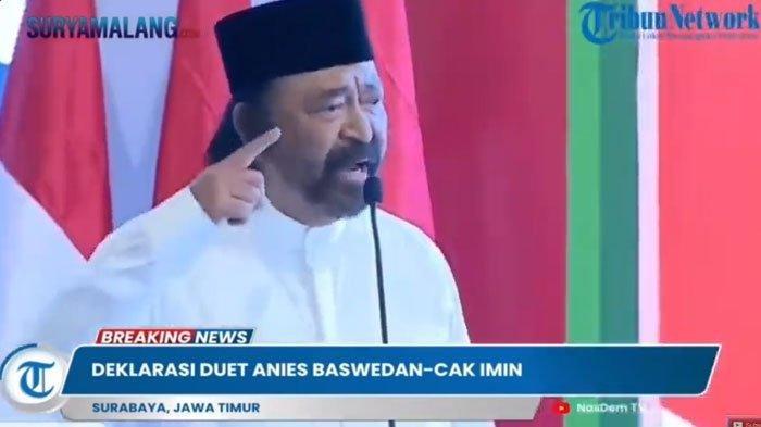 Ketua Umum Partai NasDem Surya Paloh menyatakan optimistis pasangan Anies Baswedan-Muhaimin Iskandar bakal sukses di Pilpres 2024. Hal itu disampaikan saat deklarasi Anies-Muhaimin di Surabaya, Sabtu (2/9/2023).