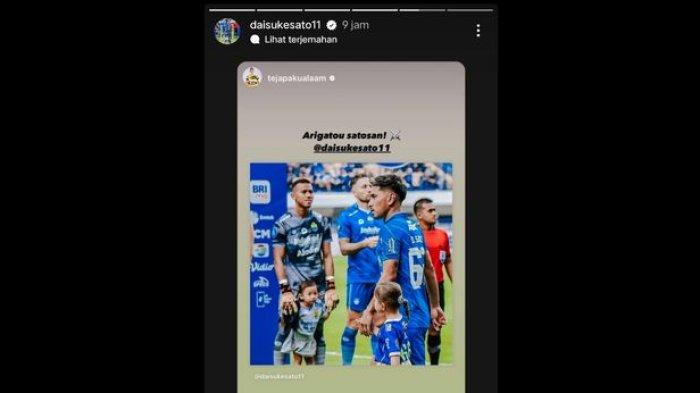 Tangkapan layar story Instagram Daisuke Sato.