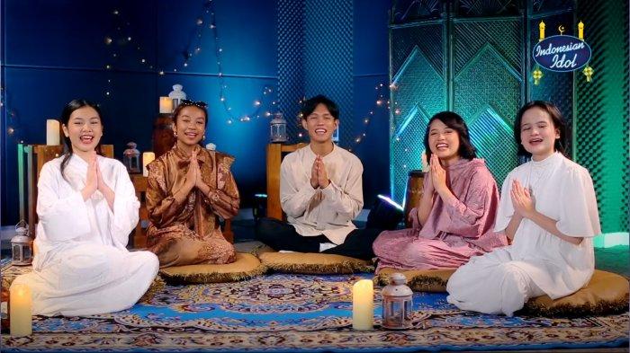 KOVER LAGU - Top 5 peserta Indonesian Idol 2025 mengkover lagu
